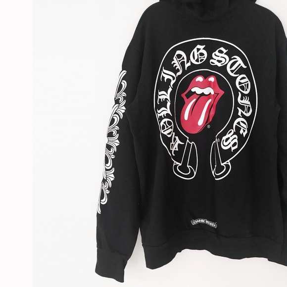 Vintage Chrome Hearts Rolling Stones Zip Hoodie | ubicaciondepersonas ...